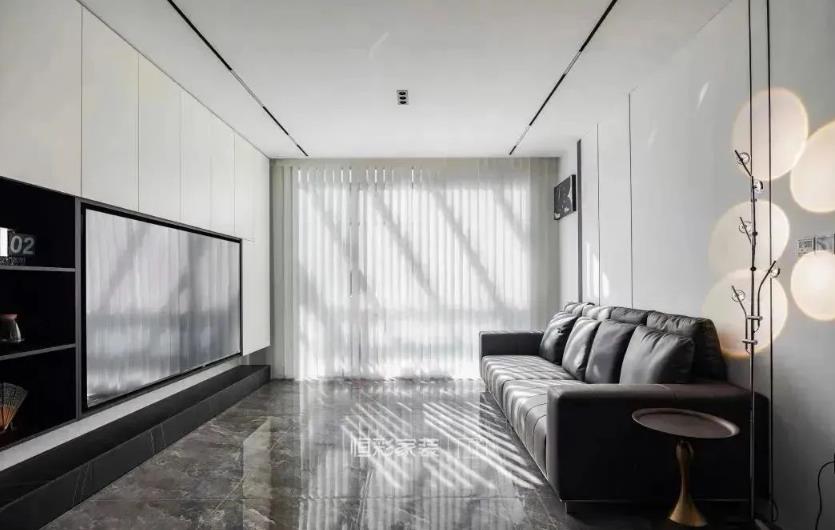 杭州自建房装修，现代简约两室两厅90平米装修效果图